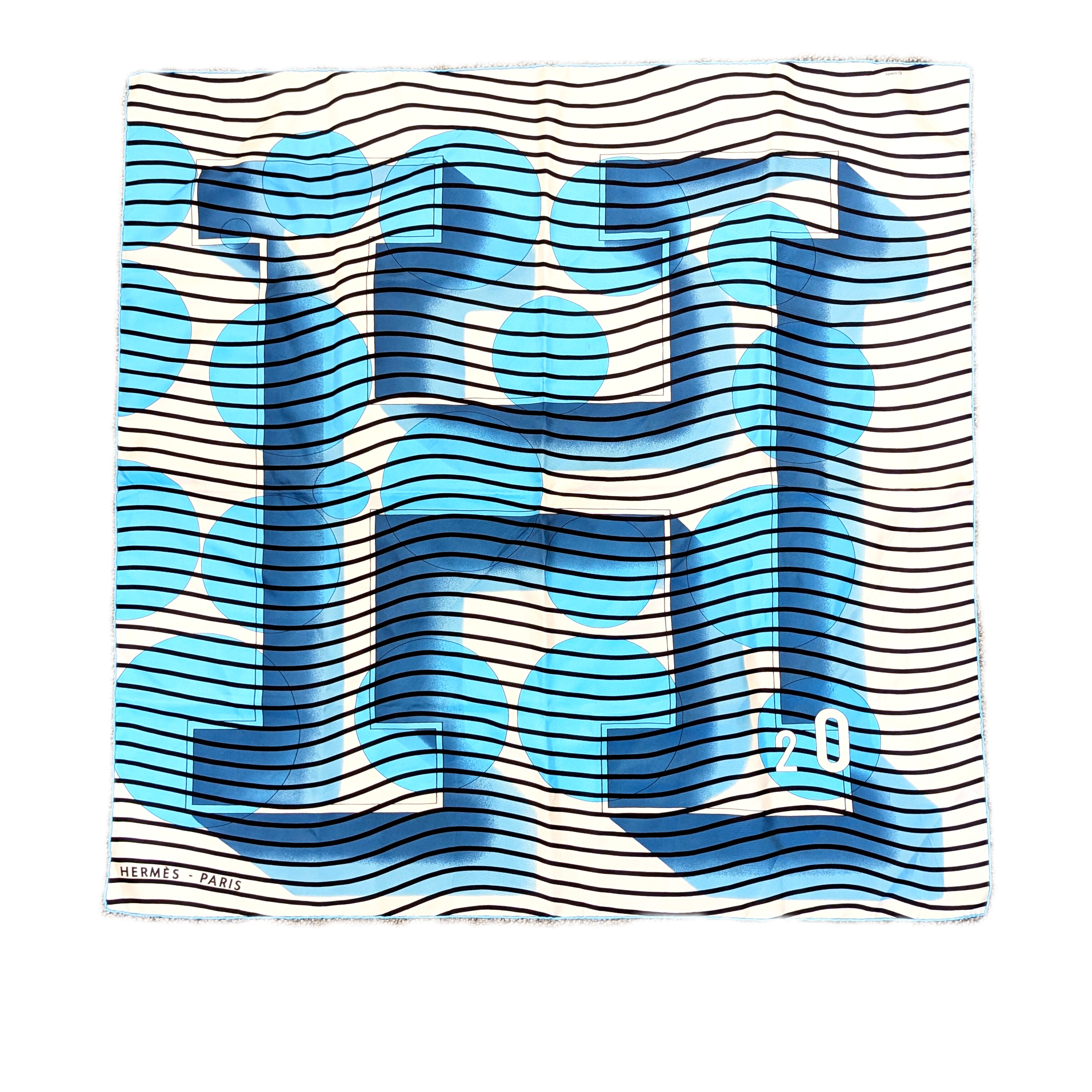 Hermès H2O 2005 Bali Barret Silk Scarf 90cm