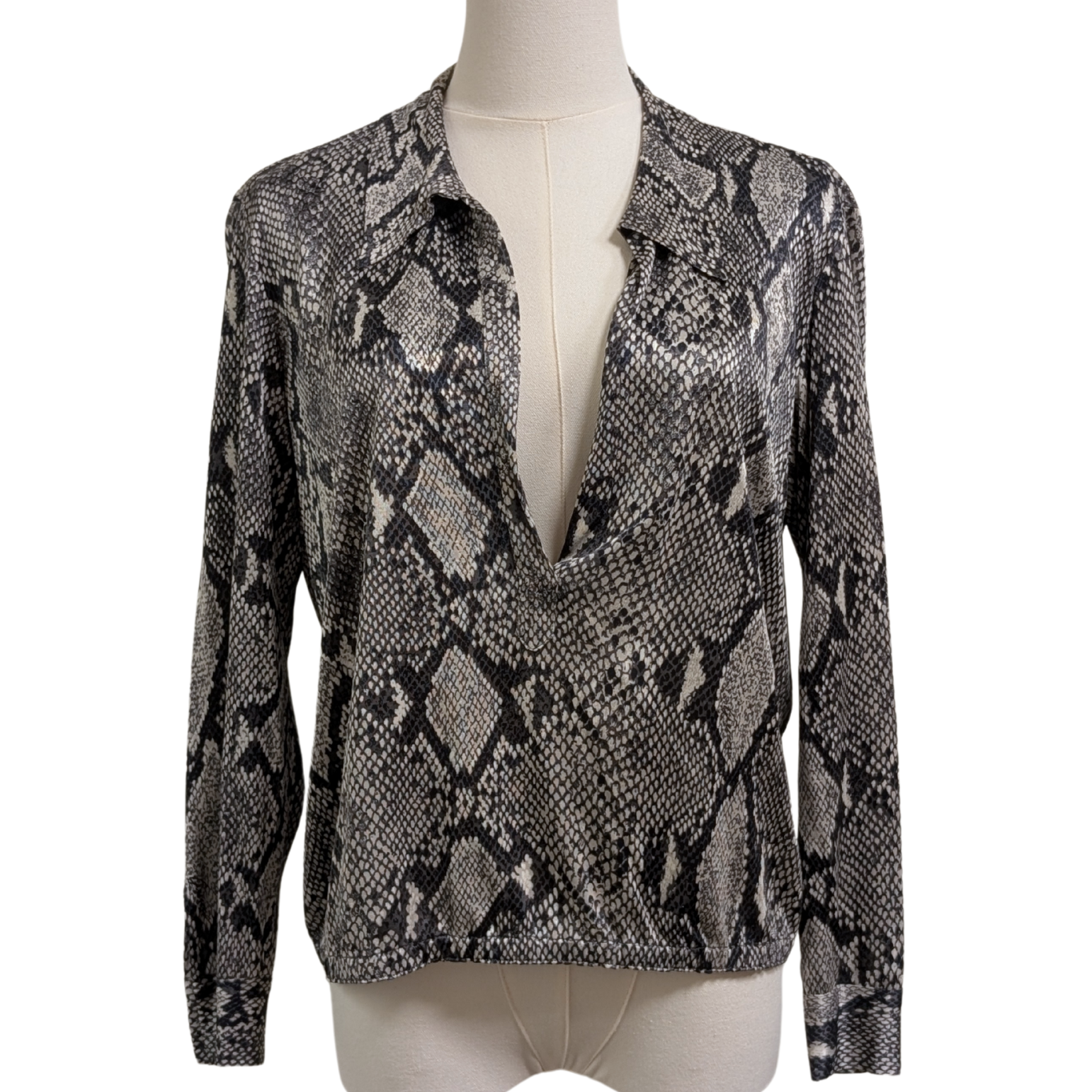 Gucci Tom Ford Era Snake Print Spring 2000 Top Size 42