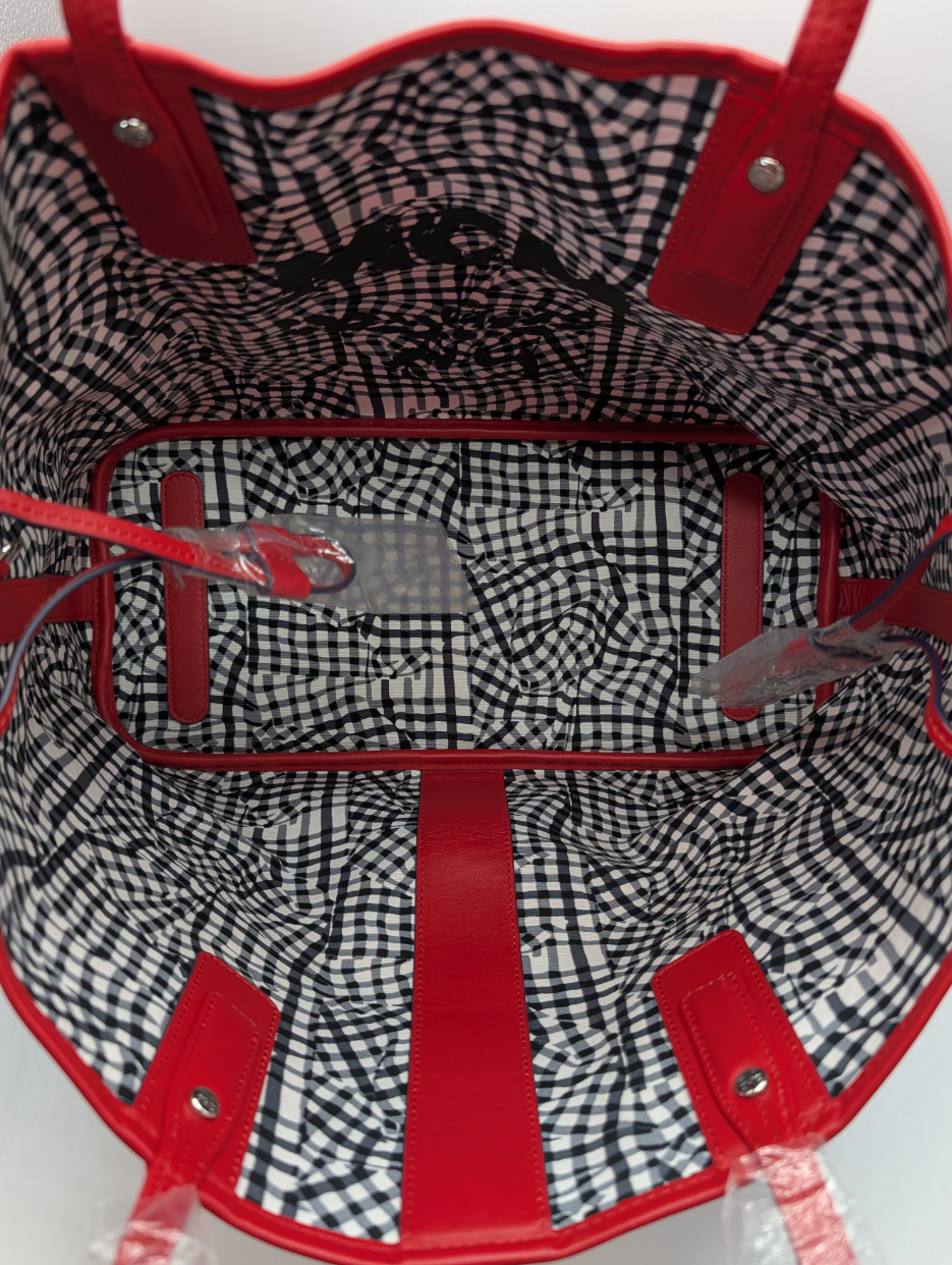 New MCM Liz Reversible Red Visetos Tote