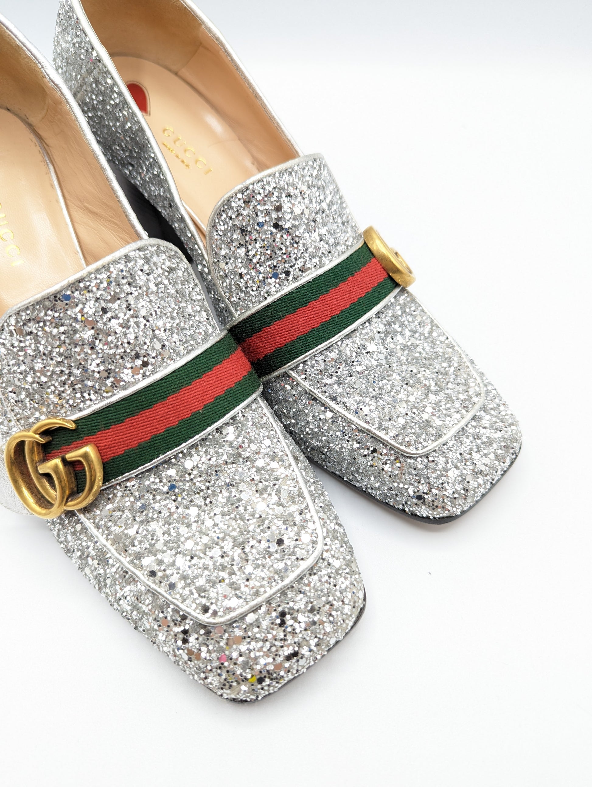 Gucci Authenticated Glitter Heel
