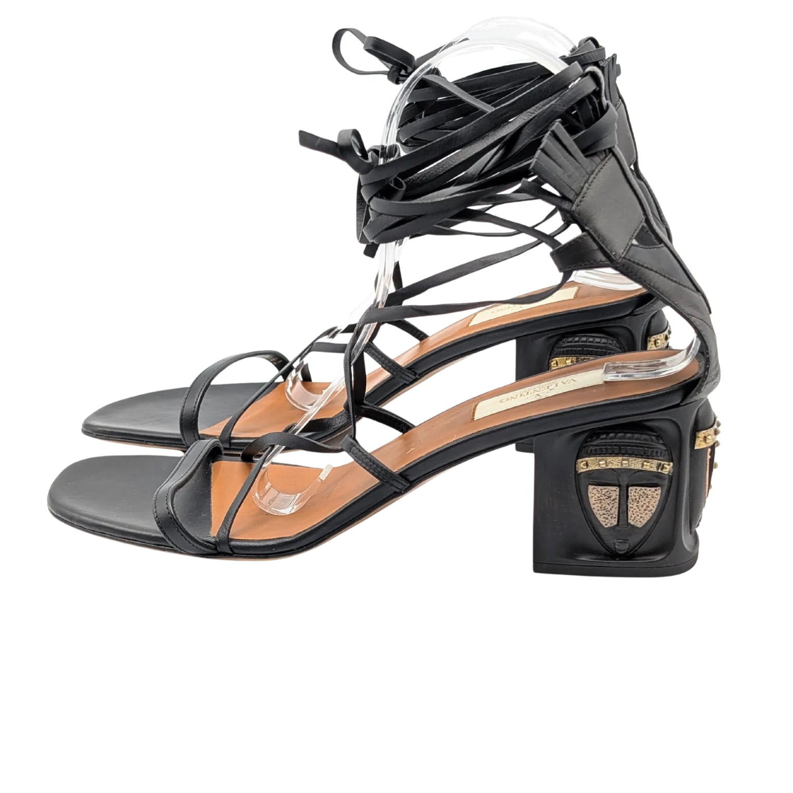 Valentino Garavani Tribal Wrap Sandals Spring 2016 Runway Size 41
