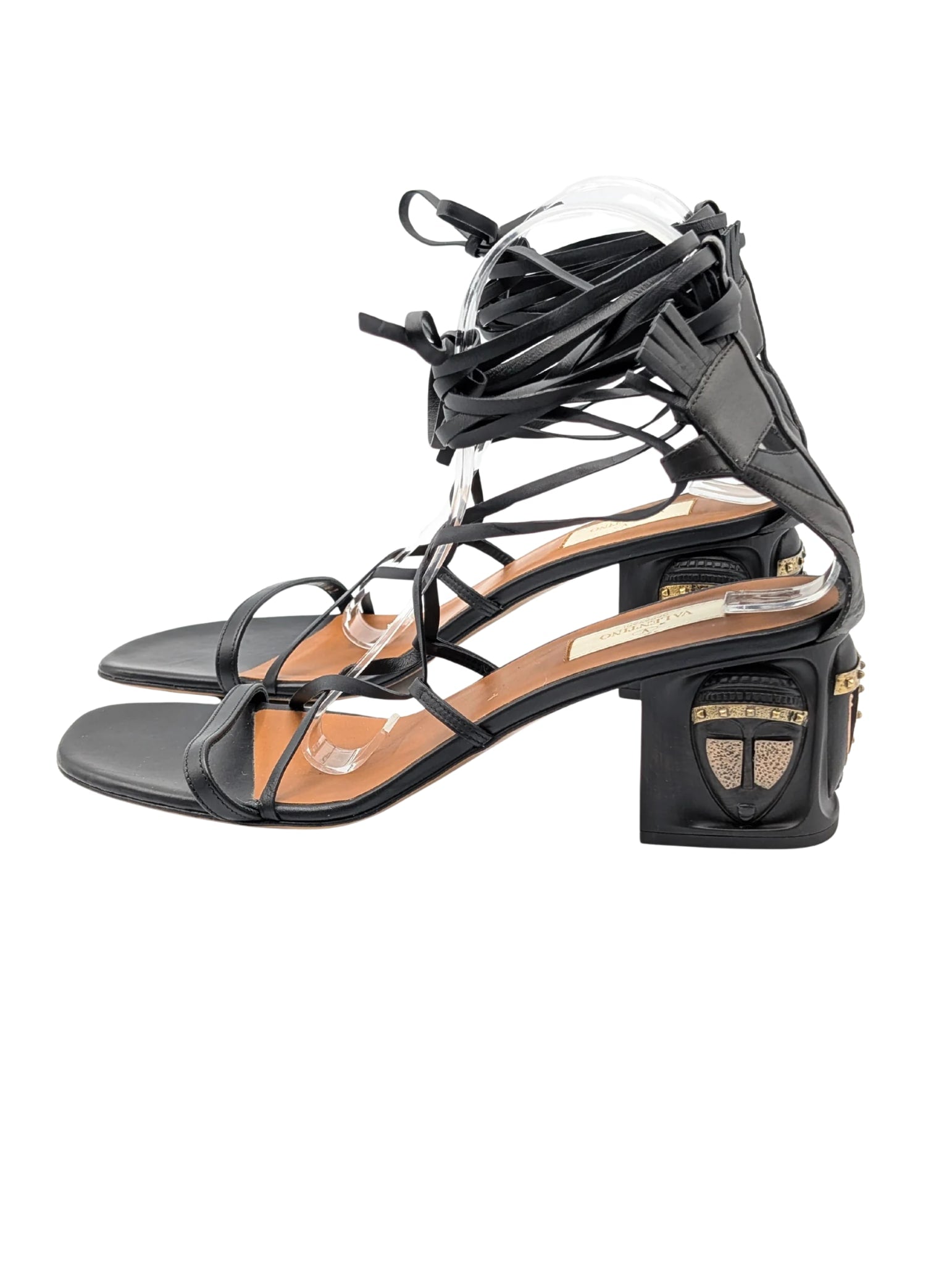 Valentino Garavani Tribal Wrap Sandals Spring 2016 Runway Size 41