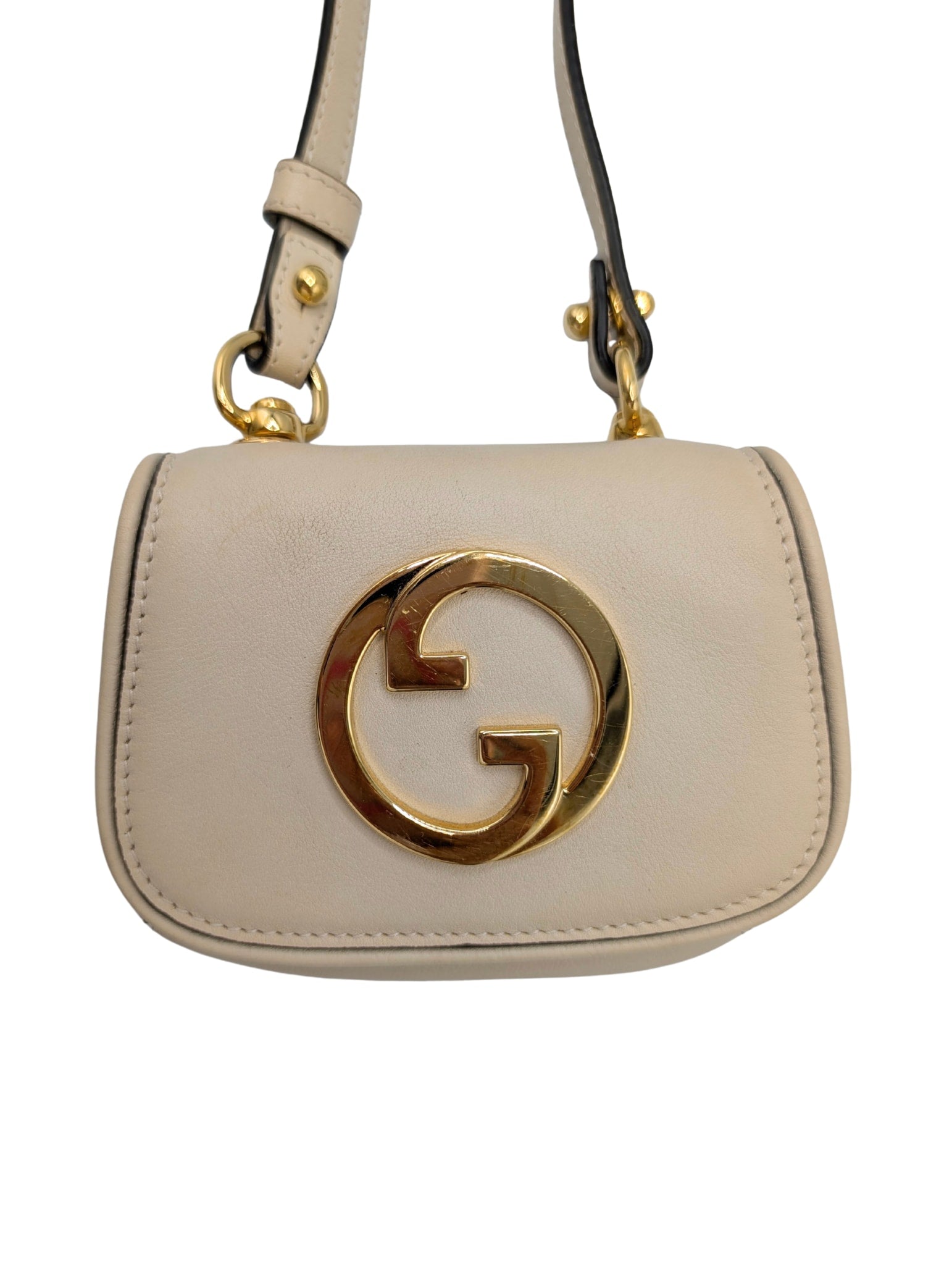 Gucci Cream Leather Blondie GG Mini Crossbody