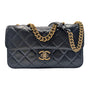 Chanel Black Quilted Glazed Calfskin Perfect Edge Medium Flap Bag