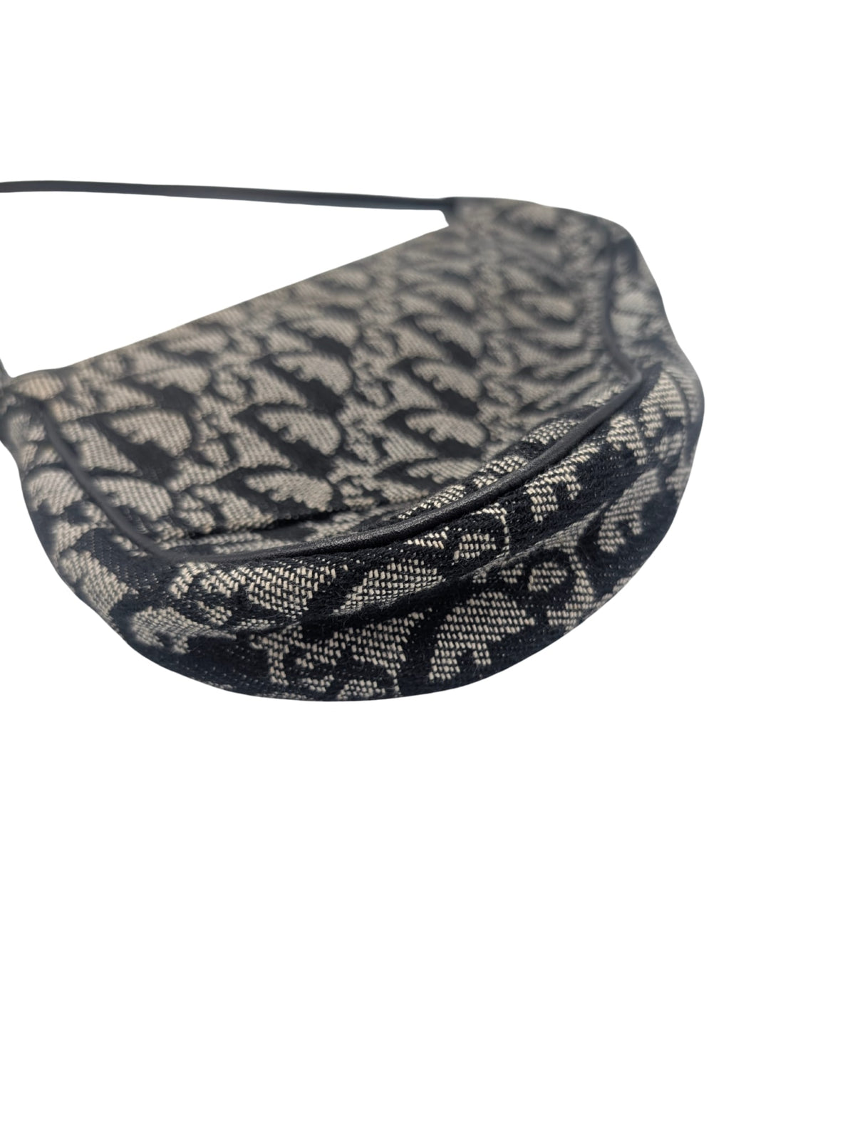 Christian Dior Navy Blue Diorissimo Saddle Pochette Bag