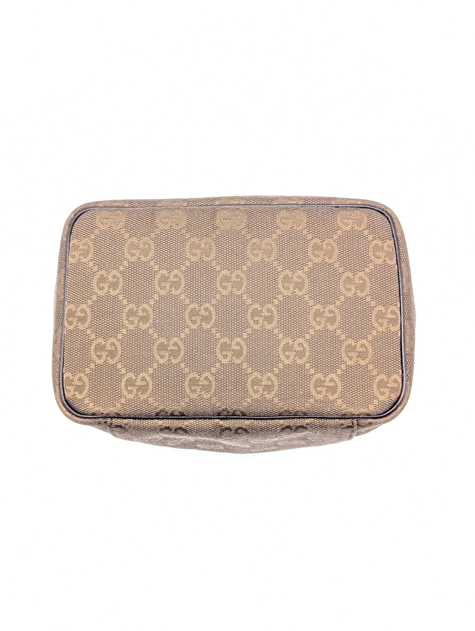 Gucci Brown Monogram Cosmetic Vanity Case