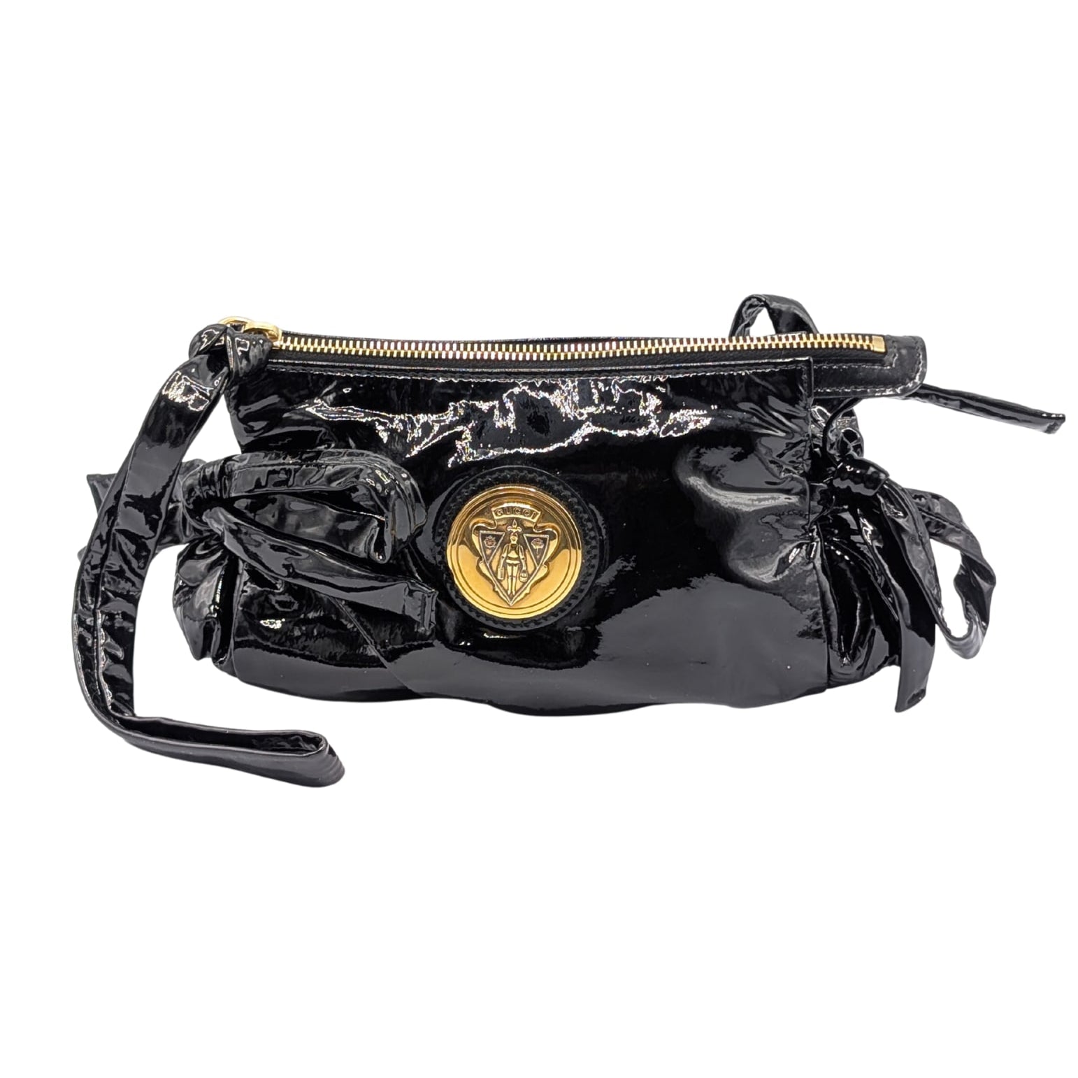 Gucci Black Patent Hysteria Small Clutch Spring 2008