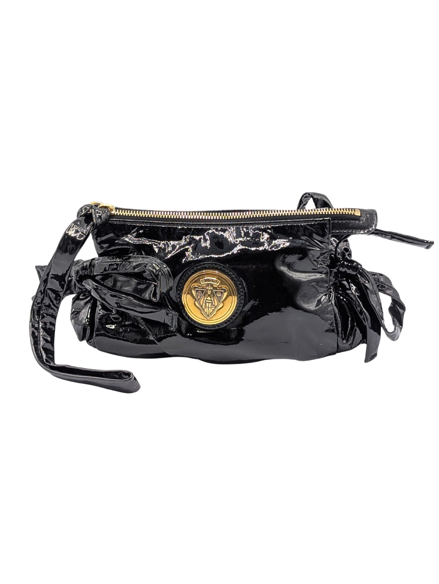 Gucci Black Patent Hysteria Small Clutch Spring 2008