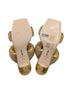 Cult Gaia Rue Studded Padded Gold Leather Sandal Mules Kitten Heel Size 37.5