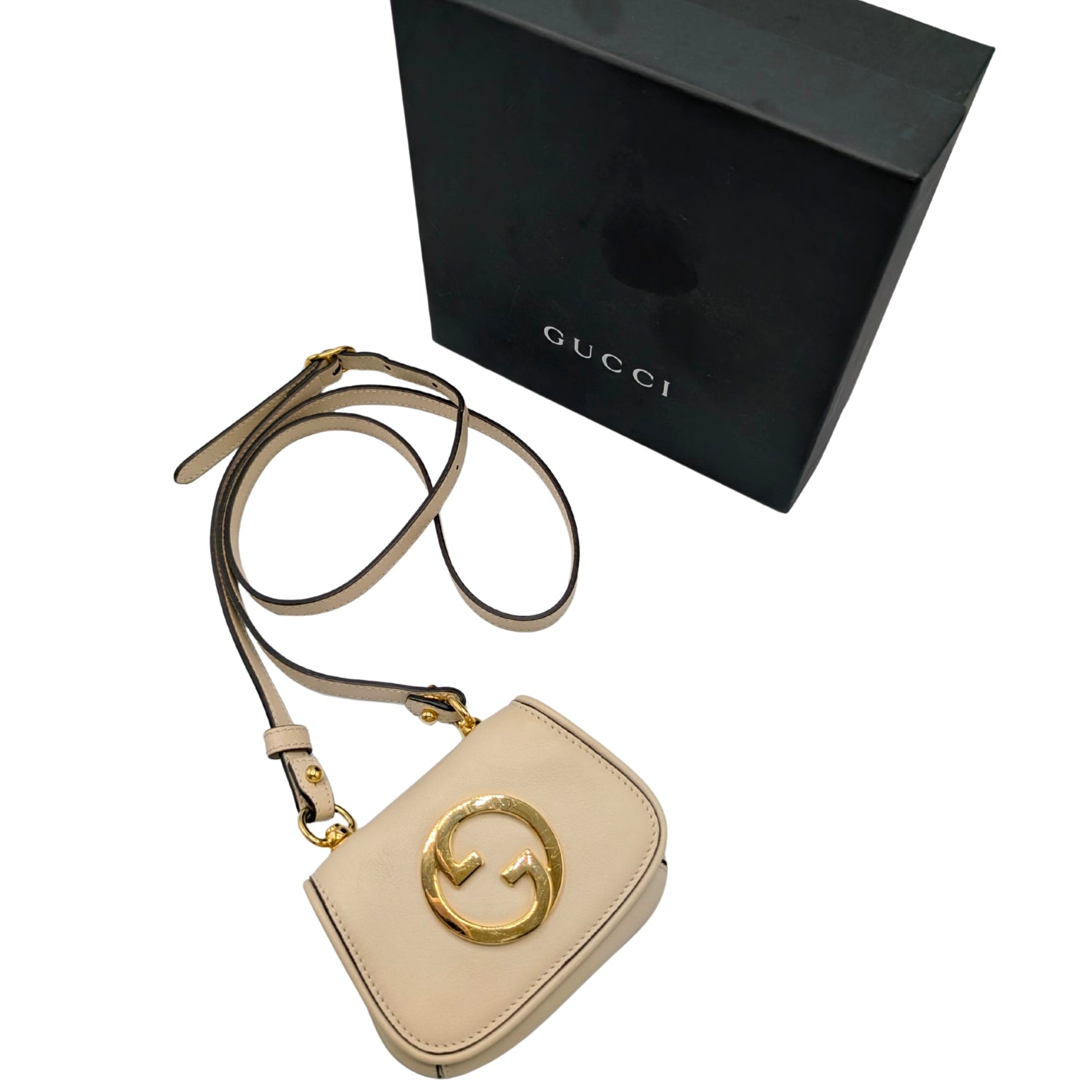 Gucci Cream Leather Blondie GG Mini Crossbody