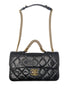 Chanel Black Quilted Glazed Calfskin Perfect Edge Medium Flap Bag