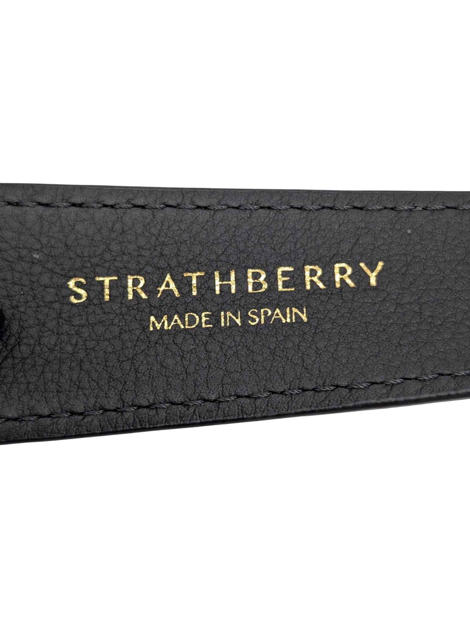 Strathberry Stylist Bar Black Leather Clutch Chain Crossbody