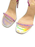 Christian Louboutin So You Iridescent Fuchsia Spike Sandal Heels Size 39