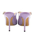 Jimmy Choo Bing 100 Patent Lilac Crystal Pointed Mule Heels Size 38