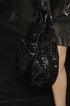 Christian Dior Black Patent Crocodile Embossed 61 Shoulder Bag