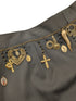 Dolce & Gabbana Spring 2017 Olive Green Charm Chain Embellished Jodhpur Harem Pants Size 28