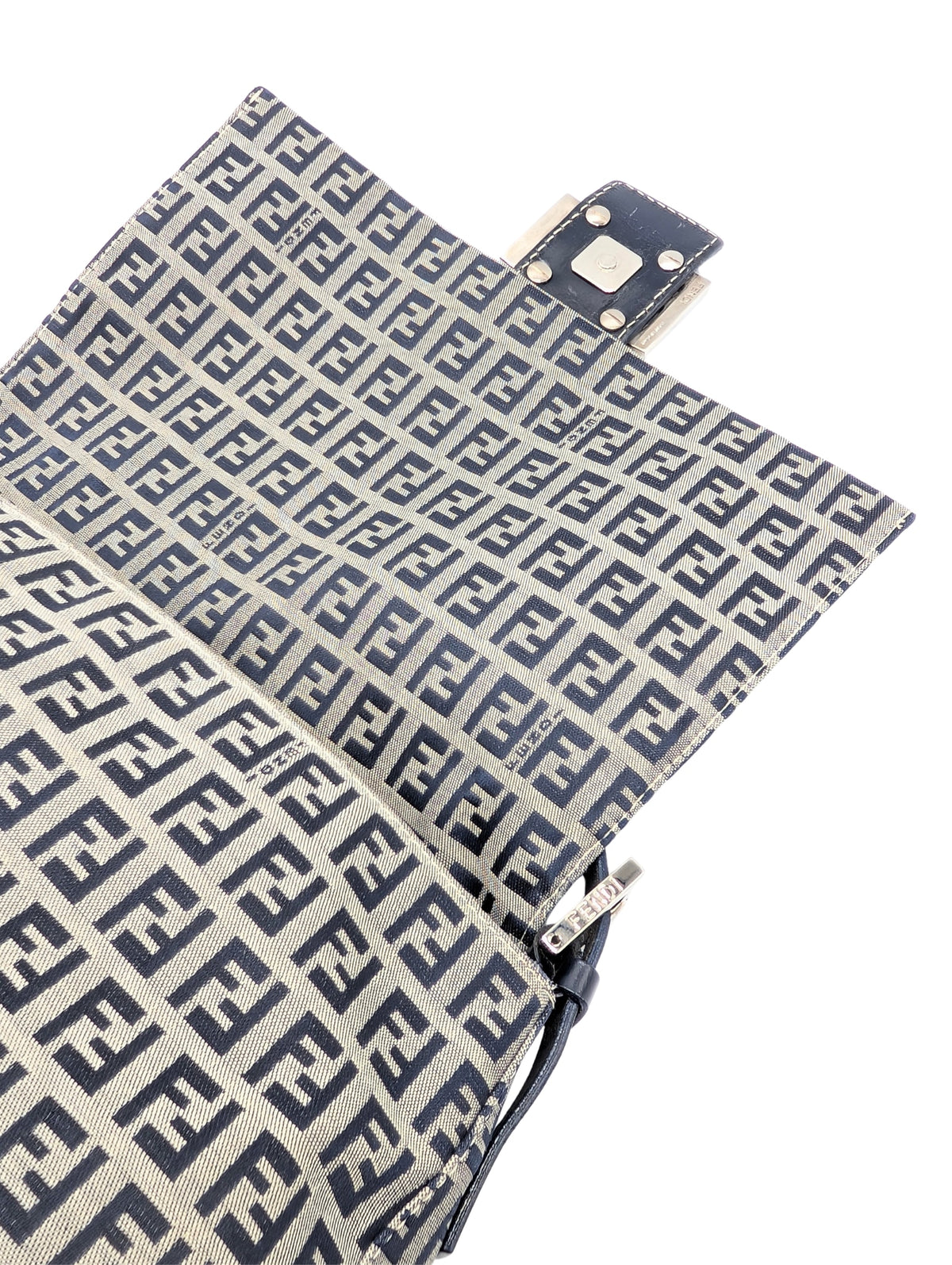 Fendi Navy Zucchino Mama Flap Bag