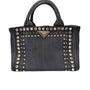 Prada Black Canapa Crystal Studded Tote