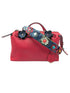 Fendi Red Leather Flowerland By The Way Shoulder Bag
