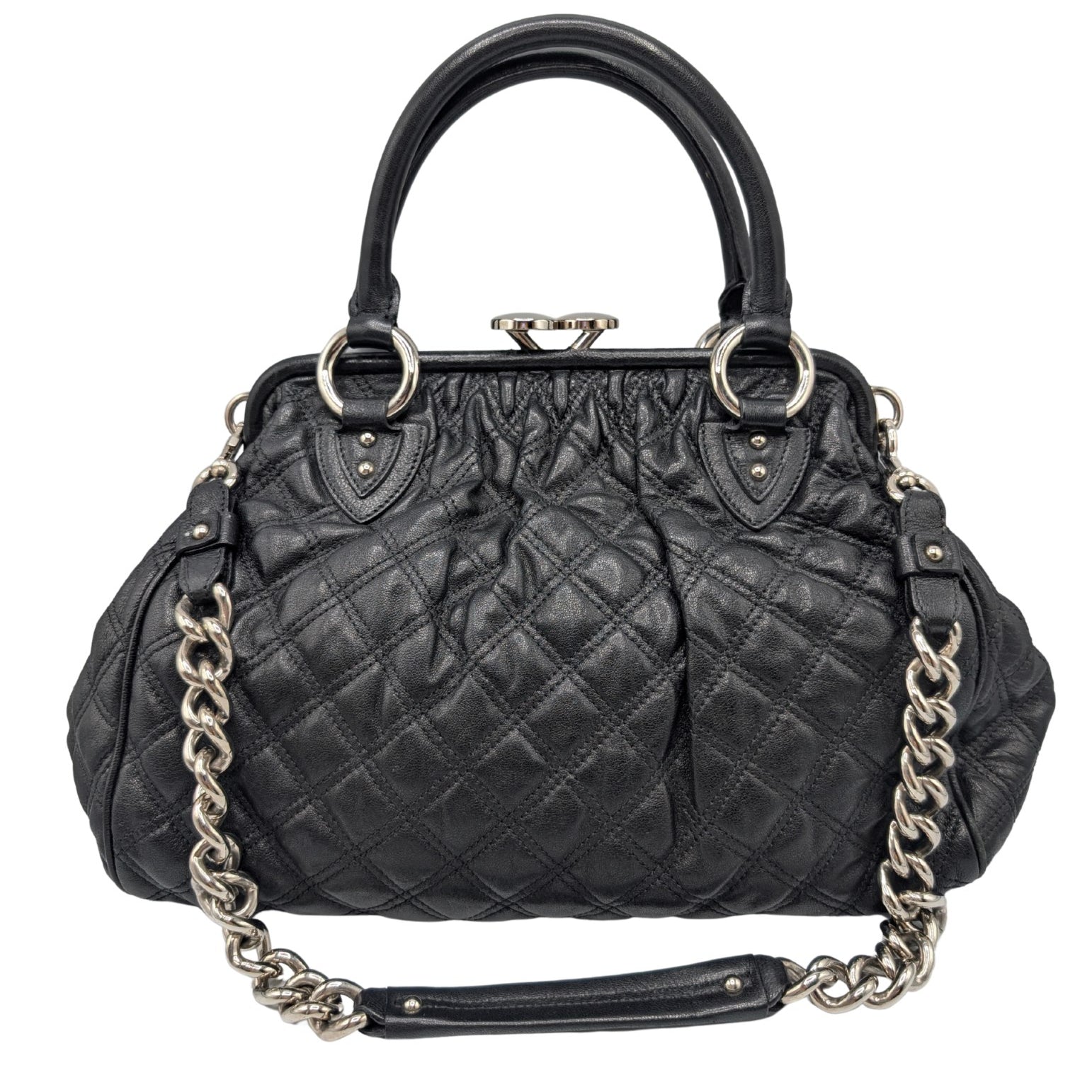 Marc Jacobs Stam Black Quilted Leather Chain Bag