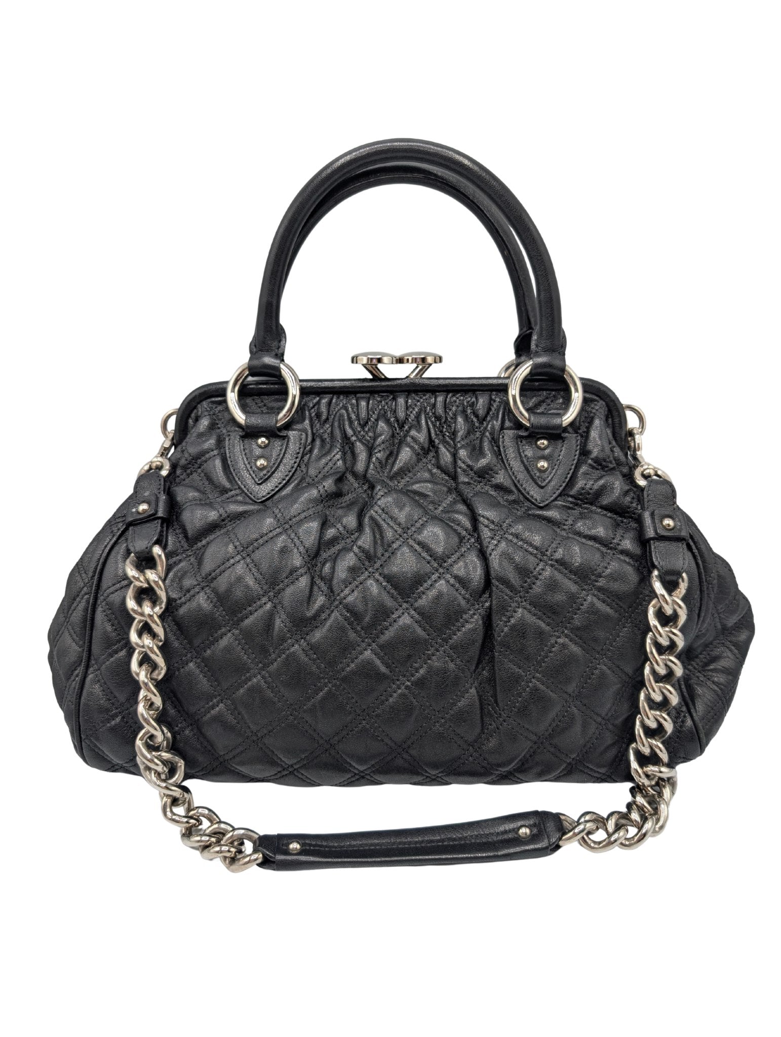 Marc Jacobs Stam Black Quilted Leather Chain Bag