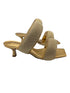 Cult Gaia Rue Studded Padded Gold Leather Sandal Mules Kitten Heel Size 37.5