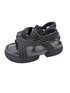 Dries Van Noten Black Braided Platform Sandals Size 37.5