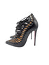 Christian Louboutin Black Leather Gortik Pumps Booties Size 38