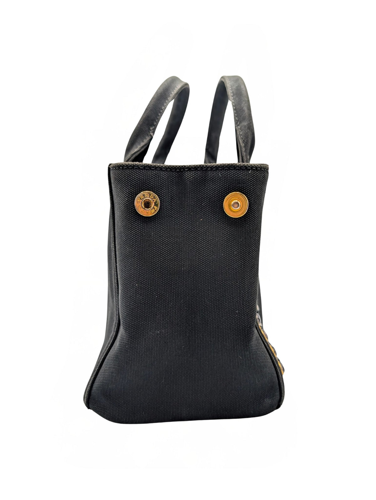 Prada Black Canapa Crystal Studded Tote