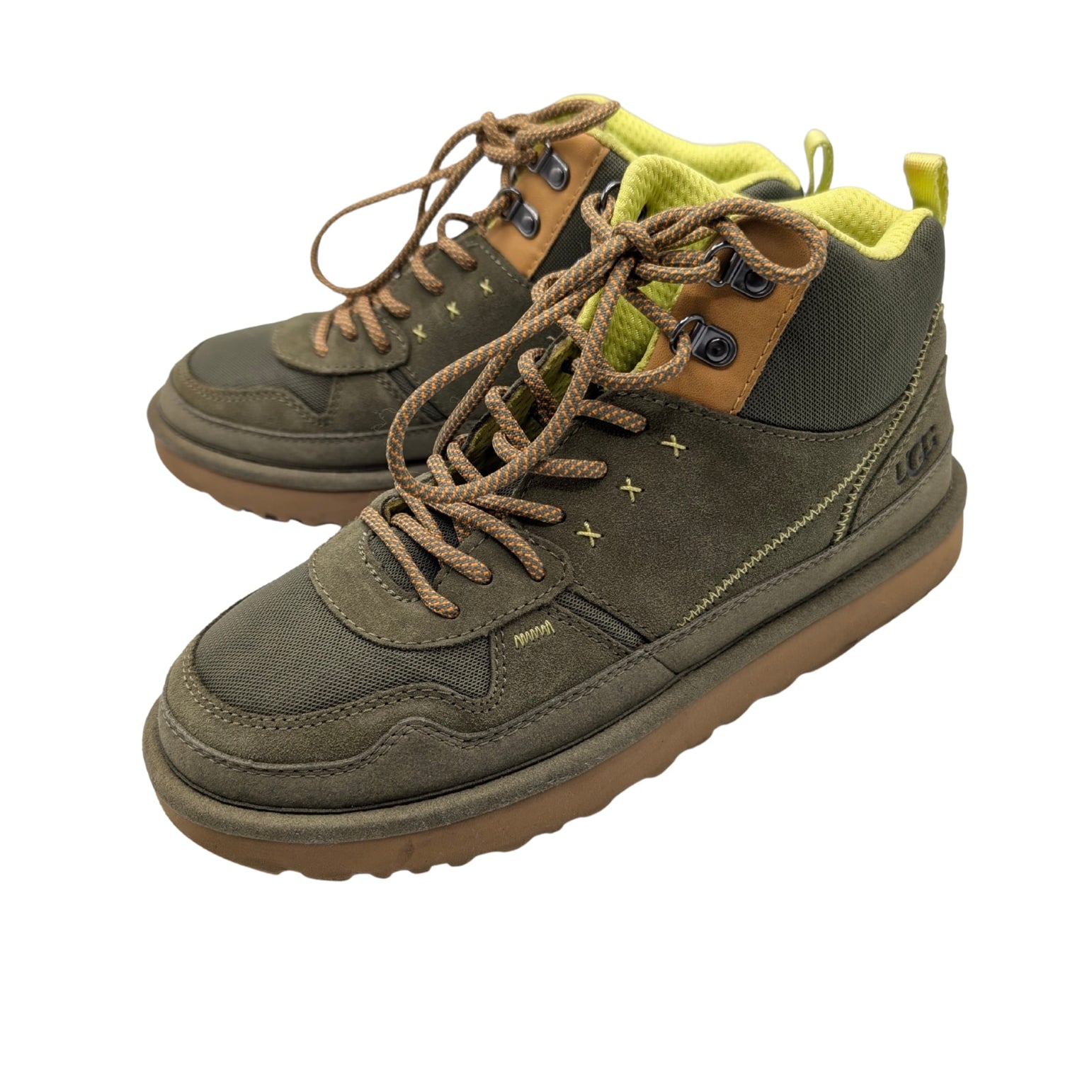 Ugg Olive Green Suede Hi Highland Heritage Sneaker Size 10
