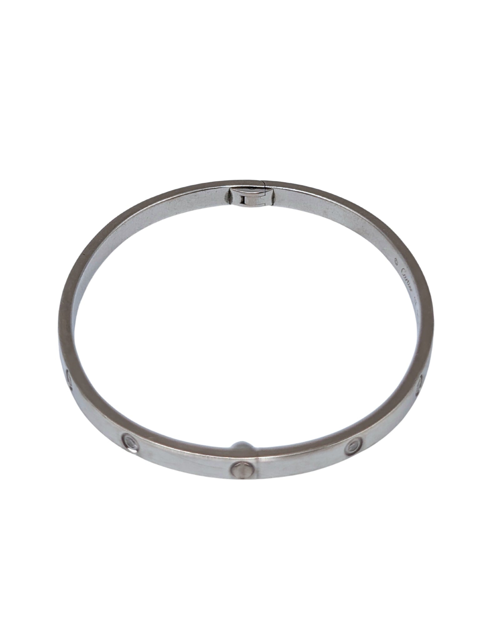 Cartier White Gold Small 10 Diamonds Love Bracelet Full Set