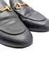 Gucci Black Leather Princetown Horsebit Mules Size 36.5