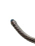 David Yurman Blue Quartz Diamond Sterling Silver 925 Cable Bracelet 4mm