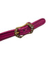 Dolce & Gabbana Baroque DG Fuchsia Leather Sandals Size 37.5