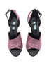 Prada Pink Swarovski Crystal Block Heels Fall 2019 Size 37