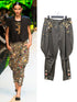 Dolce & Gabbana Spring 2017 Olive Green Charm Chain Embellished Jodhpur Harem Pants Size 28