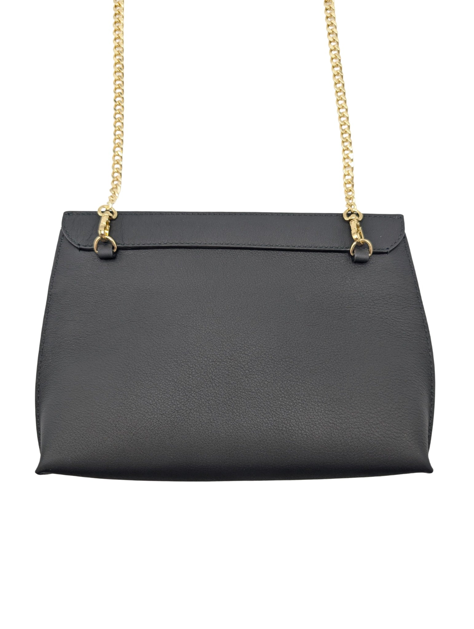 Strathberry Stylist Bar Black Leather Clutch Chain Crossbody