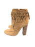 Aquazzura Tiger Lily Tan Suede Booties Size 38