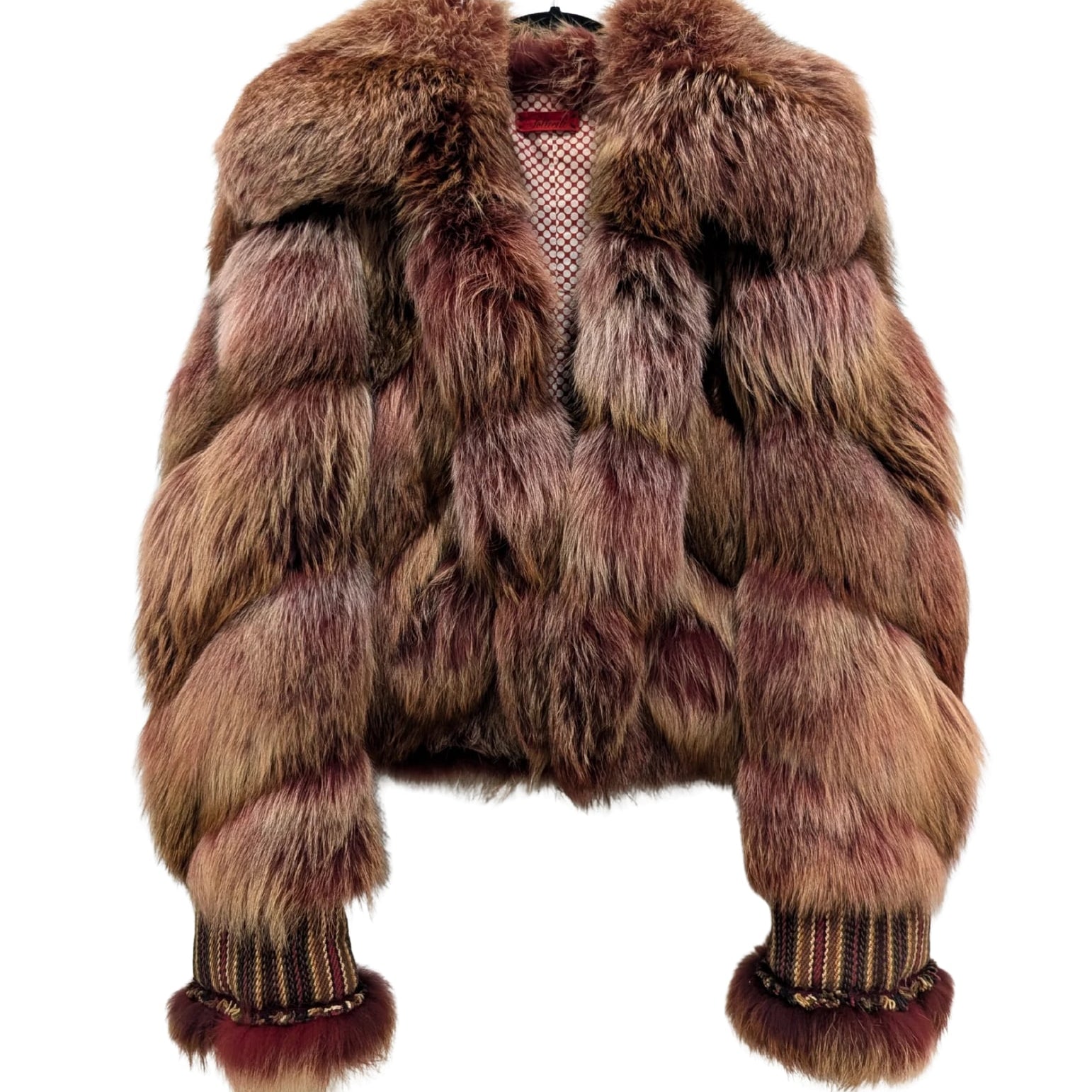 Solleciti Red Fox Fur Jacket Coat Size Small