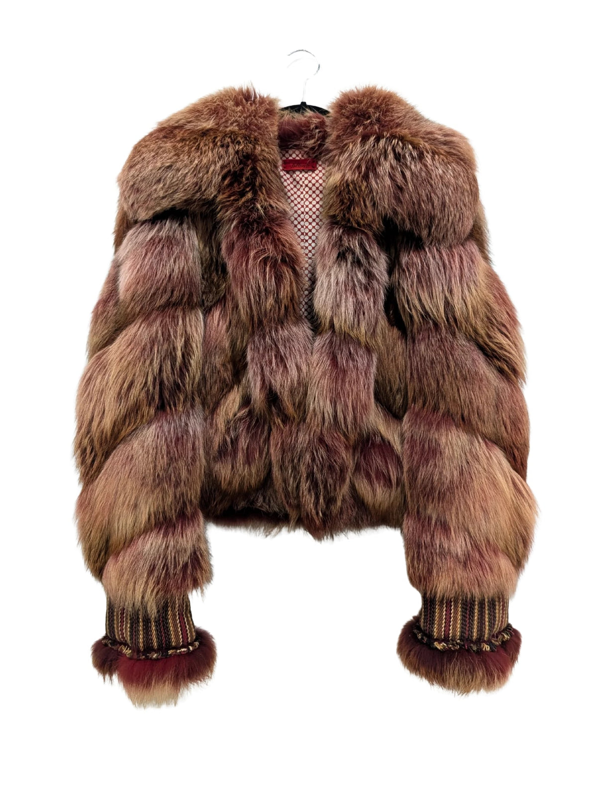 Solleciti Red Fox Fur Jacket Coat Size Small