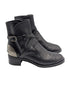 Chanel Black Leather Spring Summer 2014 Ankle Moto Boots Size 39