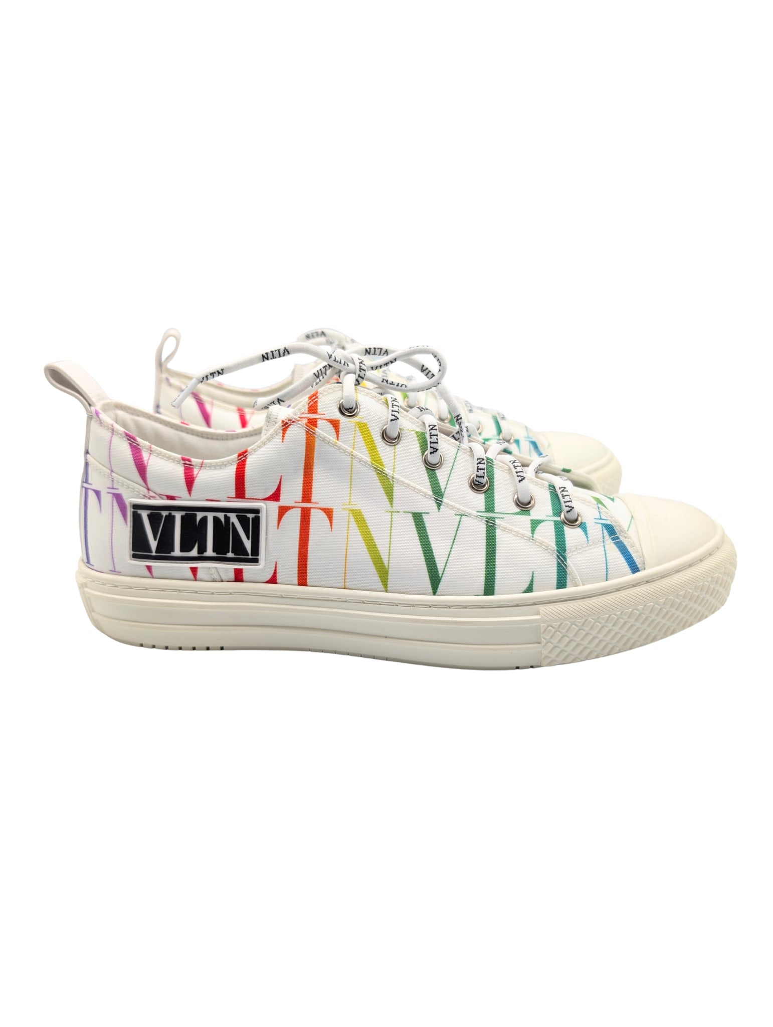 Valentino White Rainbow Giggies VLTN Sneakers Men Size 43