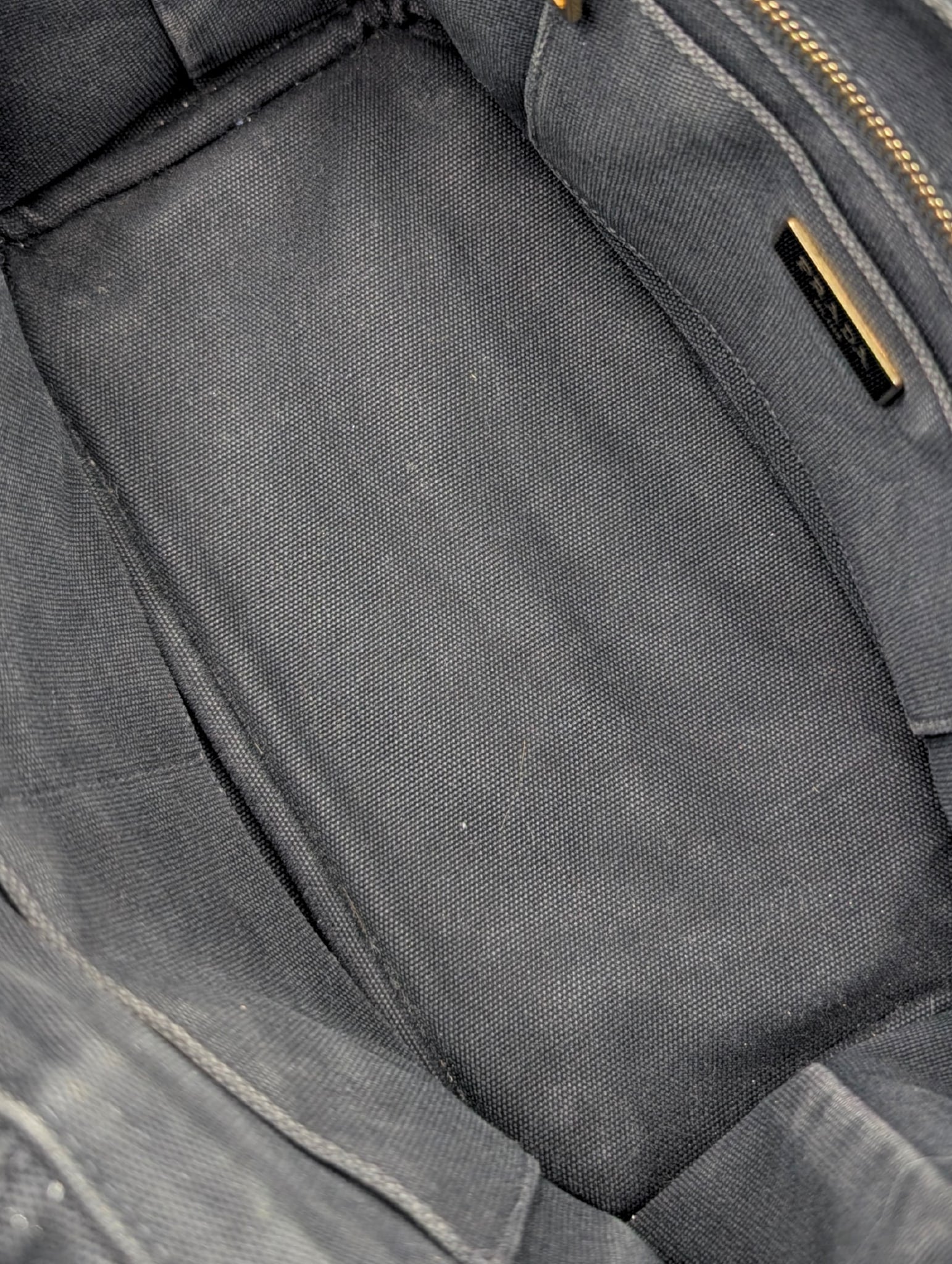 Prada Black Canapa Crystal Studded Tote