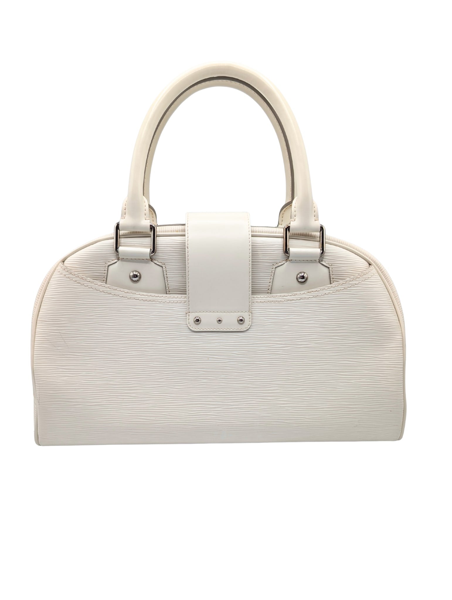 Louis Vuitton Cream Epi Leather Montaigne Bowler Handbag & Eugenie Wallet