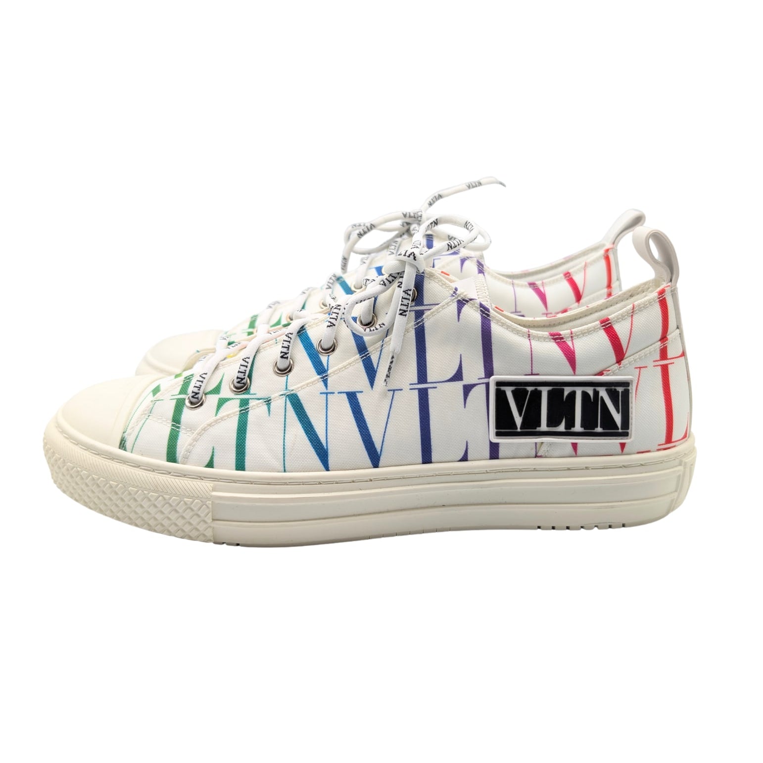 Valentino White Rainbow Giggies VLTN Sneakers Men Size 43