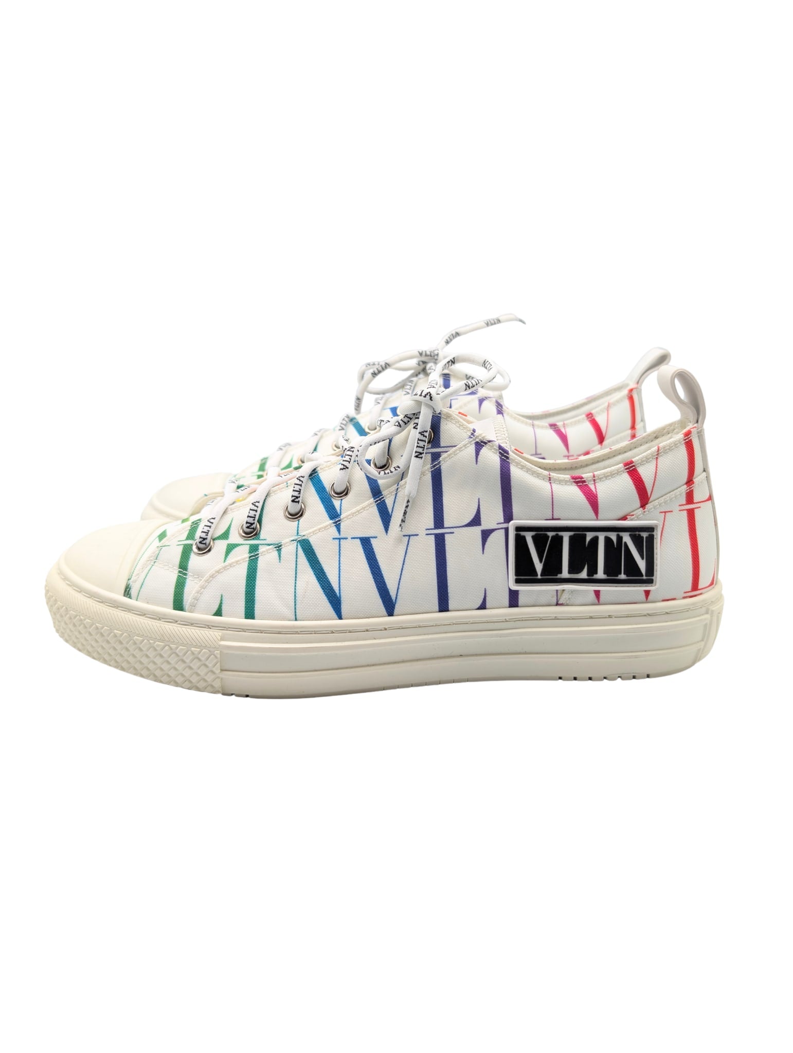 Valentino White Rainbow Giggies VLTN Sneakers Men Size 43
