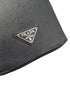Prada Black Saffiano Travel Organizer Zip Wallet
