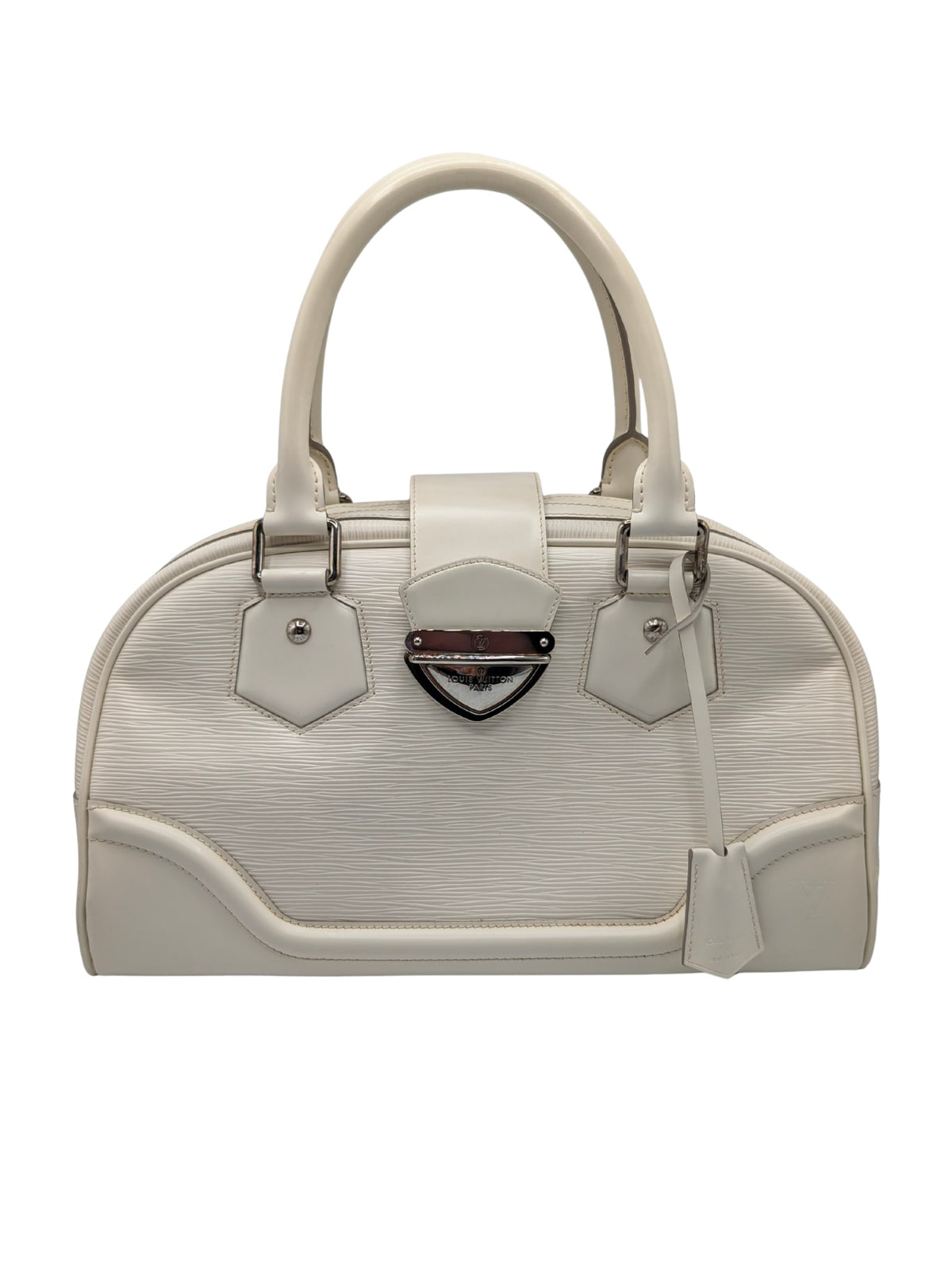 Louis Vuitton Cream Epi Leather Montaigne Bowler Handbag & Eugenie Wallet