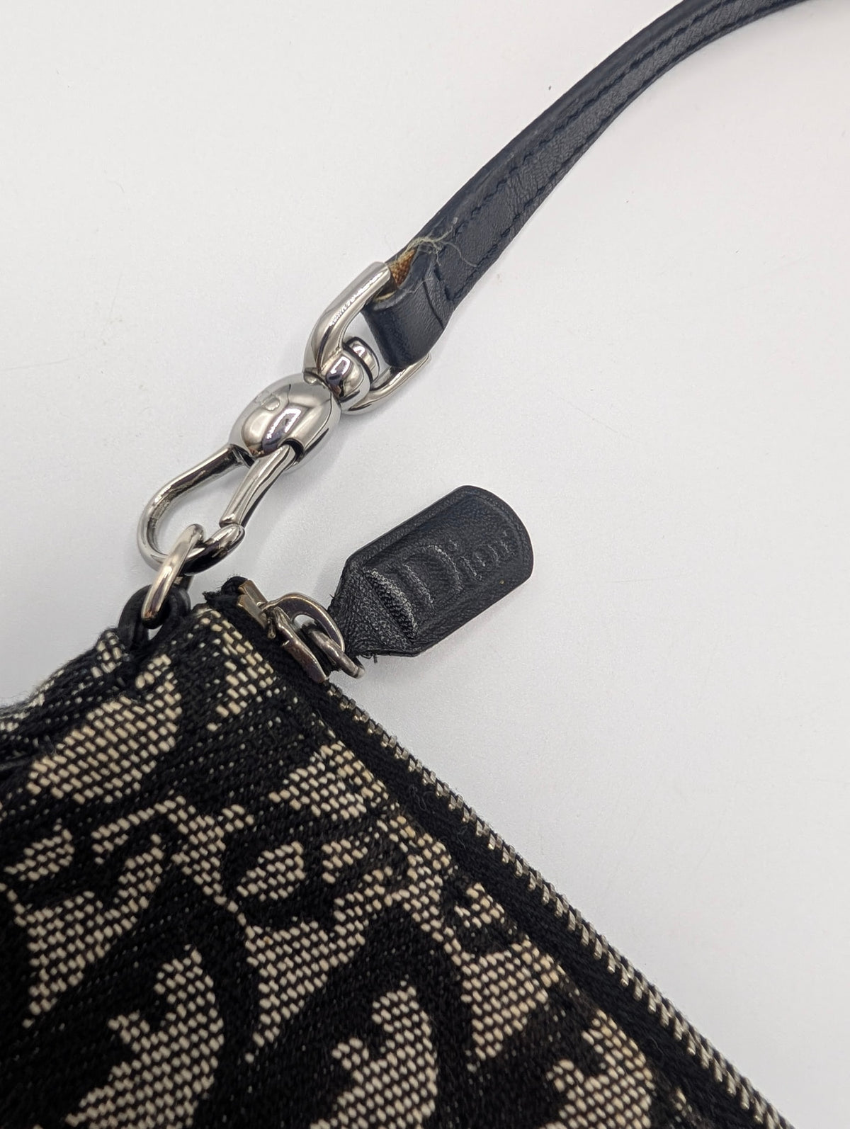 Christian Dior Navy Blue Diorissimo Saddle Pochette Bag