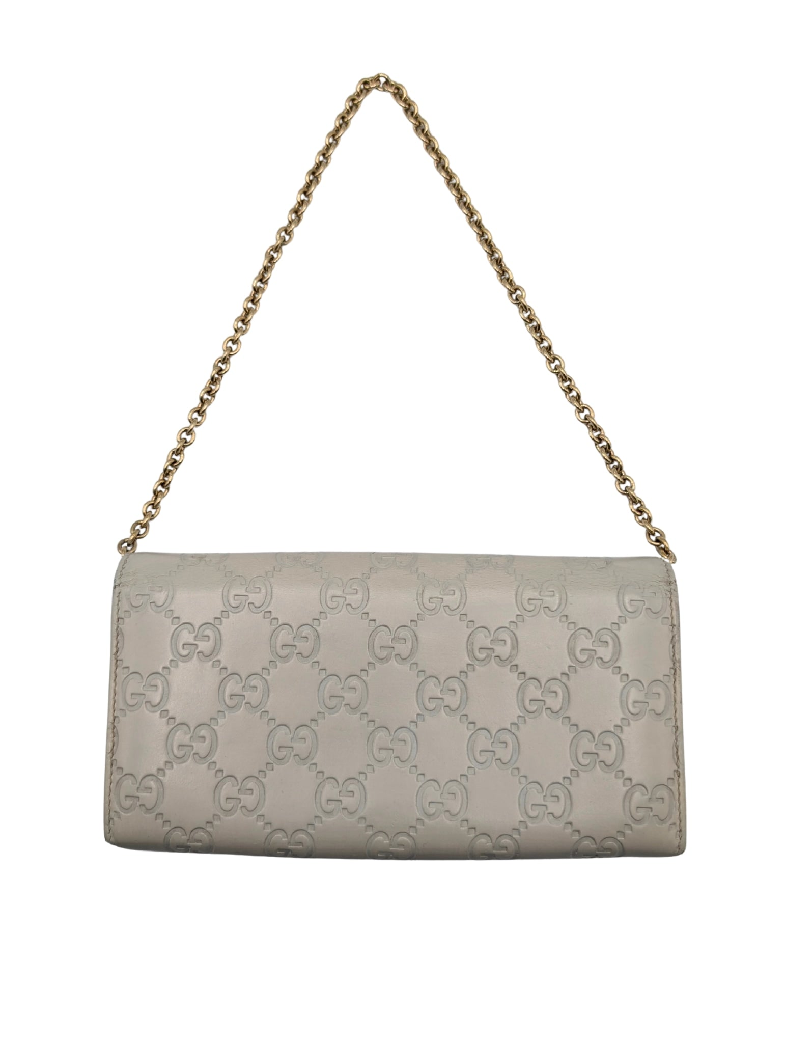 Gucci Beige Guccissima Wallet On Chain Shoulder Bag